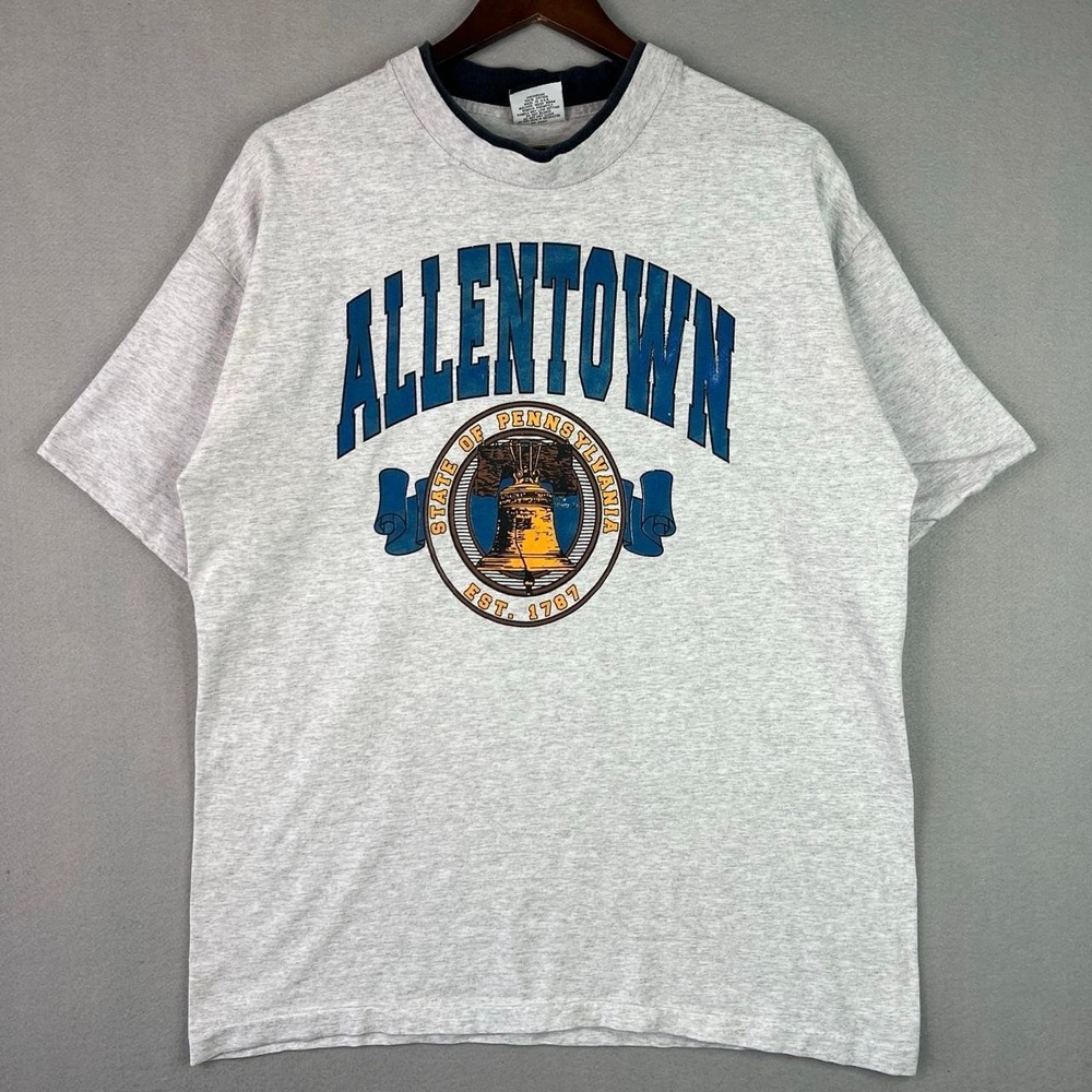 Vintage Allentown Pennsylvania Grey Two Tone Tee Shirt XL